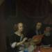 A Woman singing and a Man with a Cittern